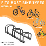 Ultrawall Bike Storage Rack for Garage, 3 Bikes Floor Bike Stand, Bicycle Parking Stand Rack for Indoor/Outdoor, Fit 22-28" Wheel Tire Width 2.1" Ultrawall