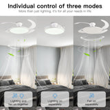 AHAWILL 48'' Retractable Ceiling Fan,Full Spectrum Low Profile Ceiling Fan with Light and Remote,Modern White Fan for Dinning Room Living Room Bedroom,Retractable Blades,Dimmable,Timer Setting AHAWILL