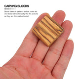 EXCEART Unfinished Wooden Block 24Pcs Wood Finger Ring Blanks Jewelry Making Wood Turning Craft Ornaments EXCEART