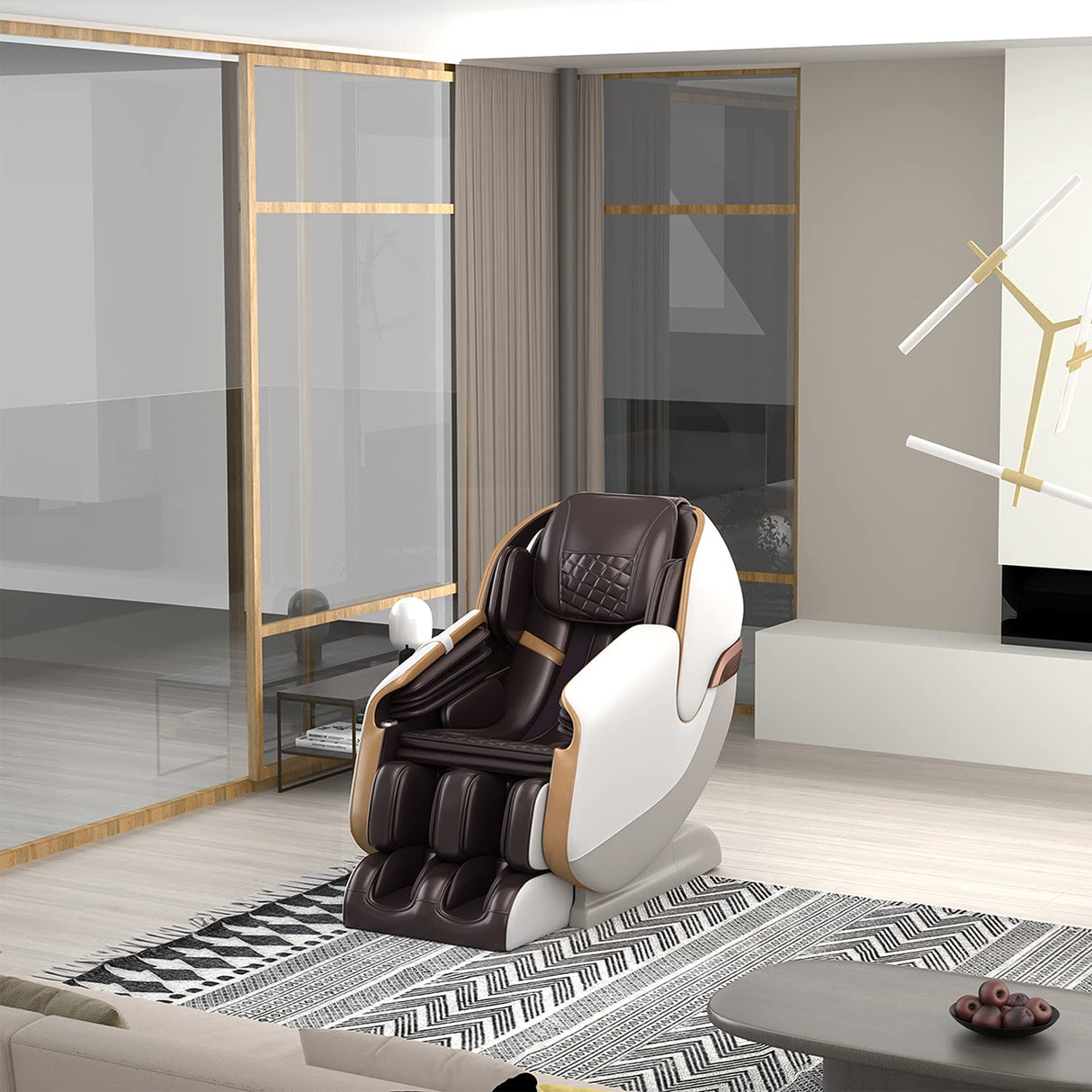 Real Relax Massage Chair Full Body, Zero Gravity SL Track Shiatsu Recliner with Shortcut Key, PS3100(Brown) Real Relax