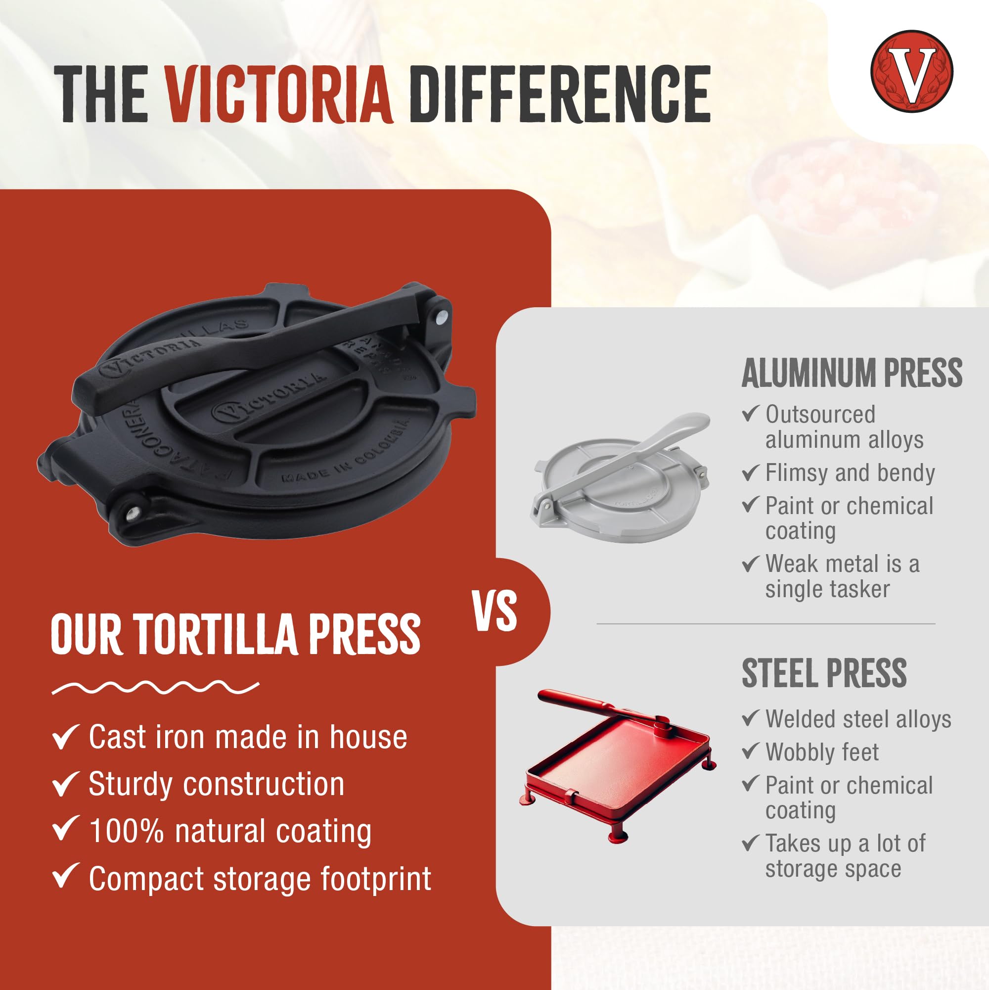 8-inch Cast Iron Tortilla Press - Thumbnail 4