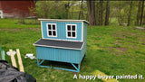 Omitree New Large Wood Chicken Coop Backyard Hen House 4-8 Chickens w 4 Nesting Box Omitree