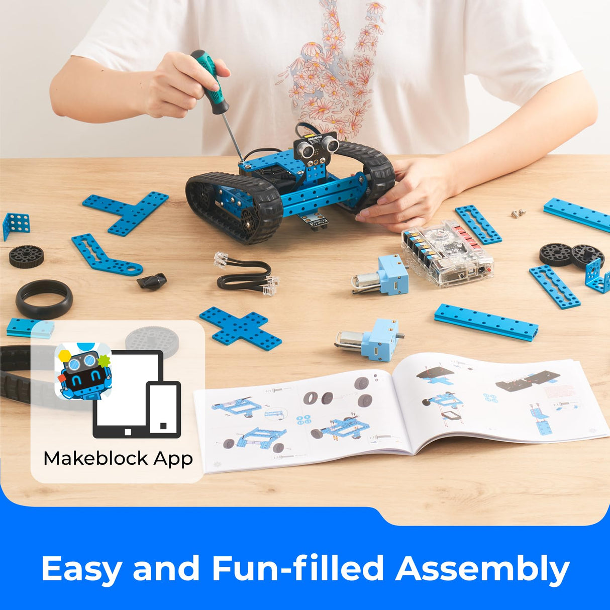 Makeblock mBot Ranger 3 in 1 Robotics for Kids Age 8-12, Coding Robot for Arduino Scratch Learning with Coding Box, 16 Coding Projects STEM Science Kit, Robot Toys Gift for Kids Ages 10+ Makeblock