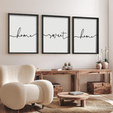 Heiple Set of 3 Framed Farmhouse Home Sweet Home Sign 11’’x14’’ Above Bed Wall Decor for Bedroom Decor and Living Room Wall Art Wood Signs (Black, 11''x14) Heiple