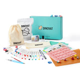DINOVAT Air Dry Clay Pottery Kit for Adults - DIY Craft Kit Includes:500gClay, 13 Acrylic Paint Pens,Clay Mold,GlossVarnish,Tools & Step-by-Step – Perfect for Pendants, Brooches DINOVAT