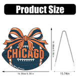 Rertcioph Football Diamond Art Hanging Kit for Adults, DIY Acrylic 5D Diamond Painting Hanging Ornament for Chicago Home Wall Decor and Gift Rertcioph