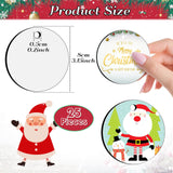 Billbotk 25 Pieces Sublimation Ornament Blanks, 3.15" Round Blank Sublimation Ornaments Sublimation Christmas Ornament Blanks for Christmas Tree Décor, DIY Handmade Crafts(3.15 inches) Billbotk