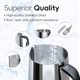 CasaCulina Candle Making Pouring Pot with Stirring Spoon, 32oz Stainless Steel Wax Melting Pot with Heat-Resistant Handle, Double Boiler Candle Making Pitcher with Dripless Pouring Spout Design CasaCulina