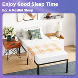 PayLessHere 18 Inch High Metal Platform Bed Frame with Maximum Storage Space Under The Heavy Duty Bed Frame No Box Spring Needed Noise-Free Easy Assembly (Twin) PayLessHere