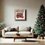 JYXSJYYD 5D DIY Christmas Diamond Art Kits for Adults,Truck Animals Diamond Paintings Kits for Beginners,Paint by Diamonds Dot Full Drill Gem Art Crafts,Home Wall Decoration 13.8x13.8 Inches. JYXSJYYD