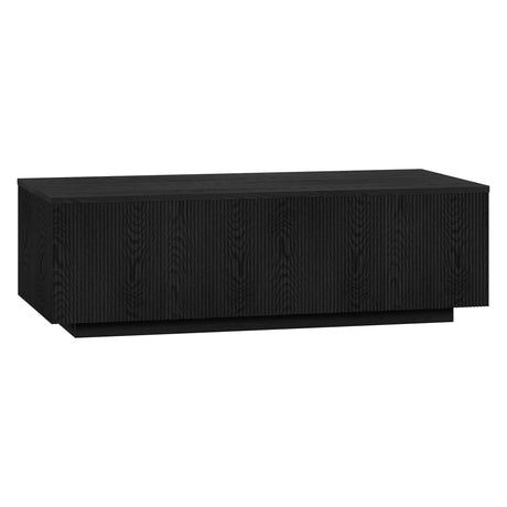 Henn&Hart 48" Wide Rectangular Coffee Table in Black Grain Henn&Hart