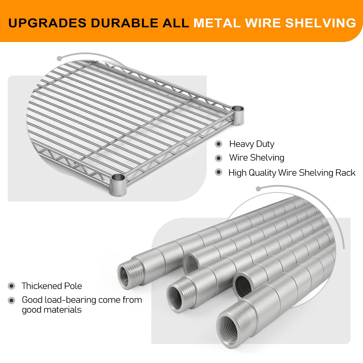 58''W*59.06''H*13.8" D L Shaped Adjustable Storage Shelves, 58''W 4 Tier Standing Shelf Unit, 1200LBS Metal Shelving for Storage, Heavy Duty Garage Shelf Pantry Rack Shelves Kitchen Shelving SESAISHEIR