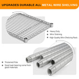 58''W*59.06''H*13.8" D L Shaped Adjustable Storage Shelves, 58''W 4 Tier Standing Shelf Unit, 1200LBS Metal Shelving for Storage, Heavy Duty Garage Shelf Pantry Rack Shelves Kitchen Shelving SESAISHEIR