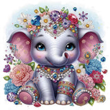 WSLWXSHM 5D Special Shape Diamond Art Kits for Beginners, Diamond Painting Kits for Adults Elephant, Crystal Rhinestones Diamond Painting for Home Wall Decoration Gift 12×12inch/30×30cm, Animal WSLWXSHM