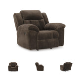 Signature Design by Ashley Frohn Urban Manual Rocker Recliner with Pillow-Top Arms, Dark Brown Signature Design by Ashley