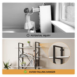 YITAHOME Industrial 5-Tier Bookshelf - Large Freestanding White Storage Unit with Sturdy Metal Frame YITAHOME