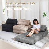 YOSHOOT Folding Couch Sofa Bed, Convertible Sleeper Chairs with Back Support, Foldable Couch Futon Mattress with Pillow, Portable Fold Out Chair Bed Floor Mattress Floor Couch for Living Room YOSHOOT