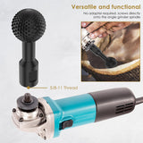 GLMFAN Sphere Rotary Burr w 5/8-11 Threads for 4 1/2 and 5 In Angle Grinder Carbon Steel Ball Gouge Angle Grinder Attachments Power Carving Tools for Wood Carving Grinding Polishing Engraving (Black) GLMFAN
