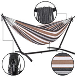 Prime Garden Hammock with Stand for Outside, Heavy Duty Space Saving Steel Stand with 450 lb Capacity, Double Hammock with Portable Carrying Bag, Hamacas Para Adultos for Outdoors, Patio, Garden, Yard Prime Garden