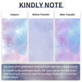 Watercolor Transfer Sheets, 12x12" Pre-ed Sublimation Paper for DIY T- Shirts, Mug Heat Press, Coaster Blank Lucky Goddness