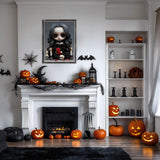 DOMROM Gothic Diamond Painting Kits for Adults, 5D Diamond Art Kits for Beginners, DIY Dark Round Full Diamond Gemstone Art Rhinestone Painting for Wall Decoration 12x16inch DOMROM