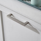 XM-ICE Tilt Out Trash Cabinet, Wooden Trash Can Cabinet with Door Kitchen Hamper Cabinet for Kitchen Dog Proof, Dining Room and Laundry Room, 10-Gallon, White Finish Single XM-ICE