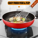 Beijiyi Metal Spatula for Cast Iron Skillet, Stainless Steel Fish Spatula Turner with Wooden Handle, Small Kitchen Spatula Flipper for Cooking Grill Griddle, 3 Pack Beijiyi