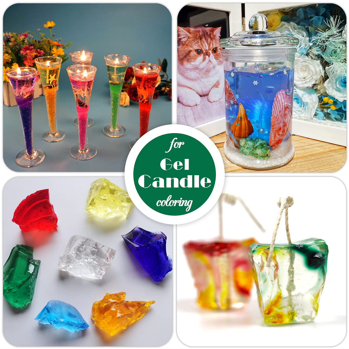 Candle Dye - 20 Color Liquid Wax Dye for DIY Making, High Concentration Color for Soy, Gel, Paraffin Wax - 10ml Each Limino