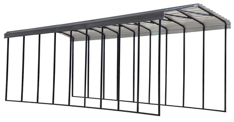 Arrow Carports Galvanized Steel Carport, RV Metal Carport Kit, 14' x 42' x 14', Charcoal Arrow
