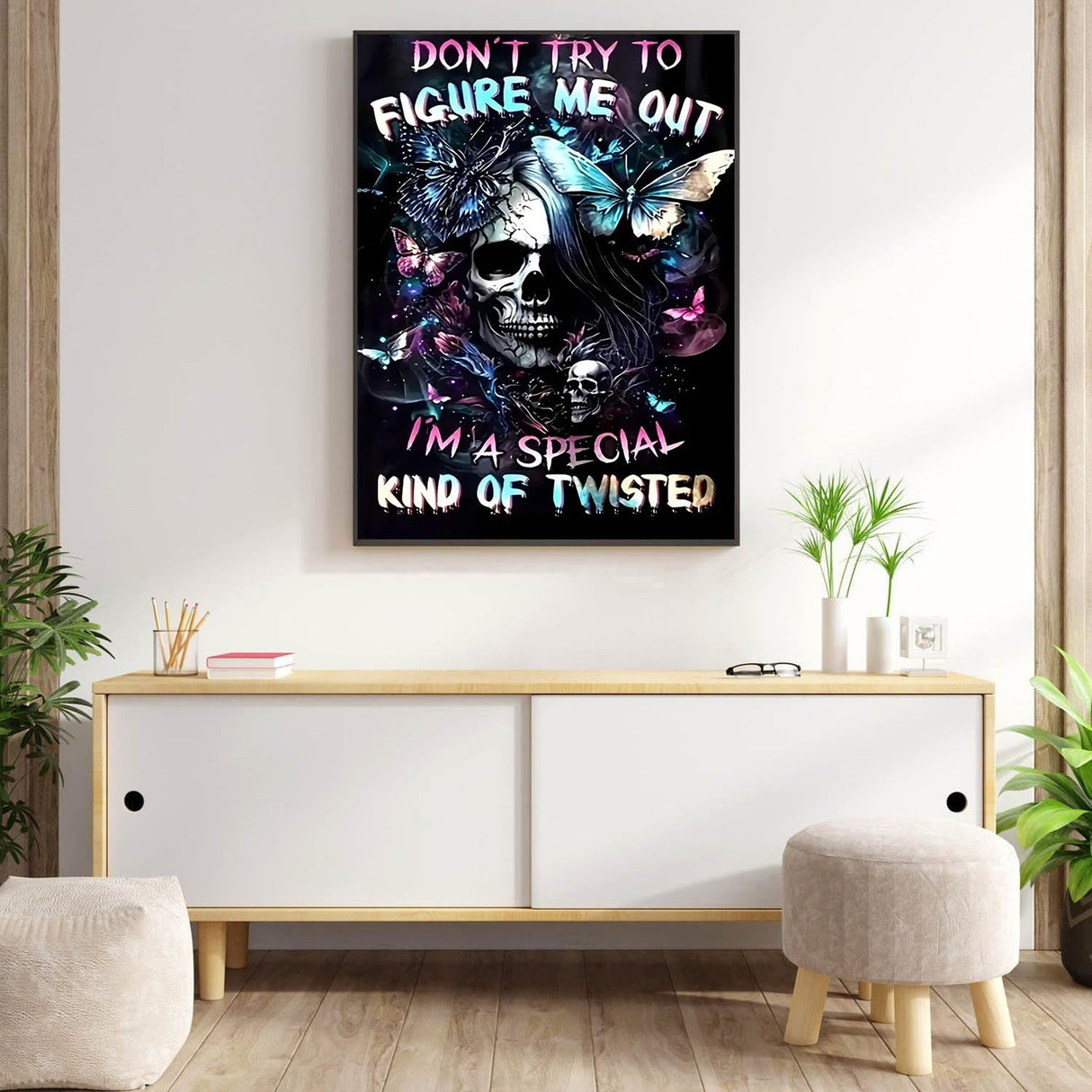 Meothan Diamond Art Kits for Adults, 5D DIY Skull Diamond Painting Kits for Adults Beginners, Diamond Dots Kits Gem Arts Crafts for Living Room Bedroom Offices Home Wall Decor 12X16 Inch Meothan