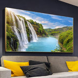 Instarry DIY 5D Diamond Painting Kits for Adults Large Size Full Drill Waterfalls and Lakes Mosaic Rhinestones Embroidery Wall Decorations Art Kit 31.5x15.7 inch Instarry