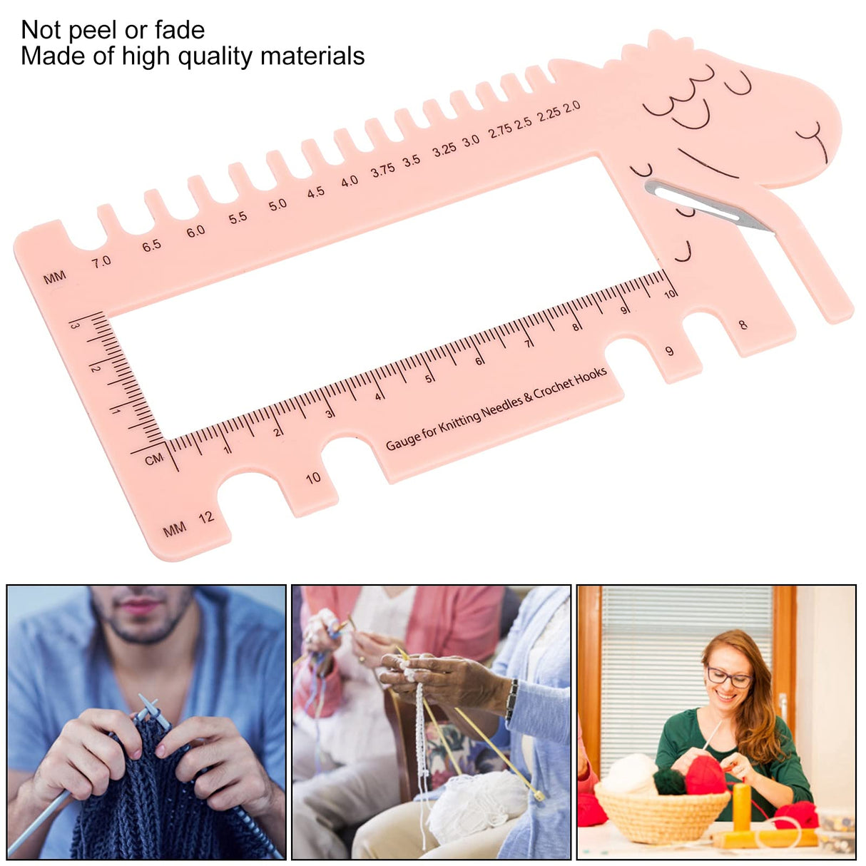 Needle Crochet View Sizer, Sweater Knitting Needle Crochet Hook Gauge Measuring Weaving Auxiliary Tool HEEPDD