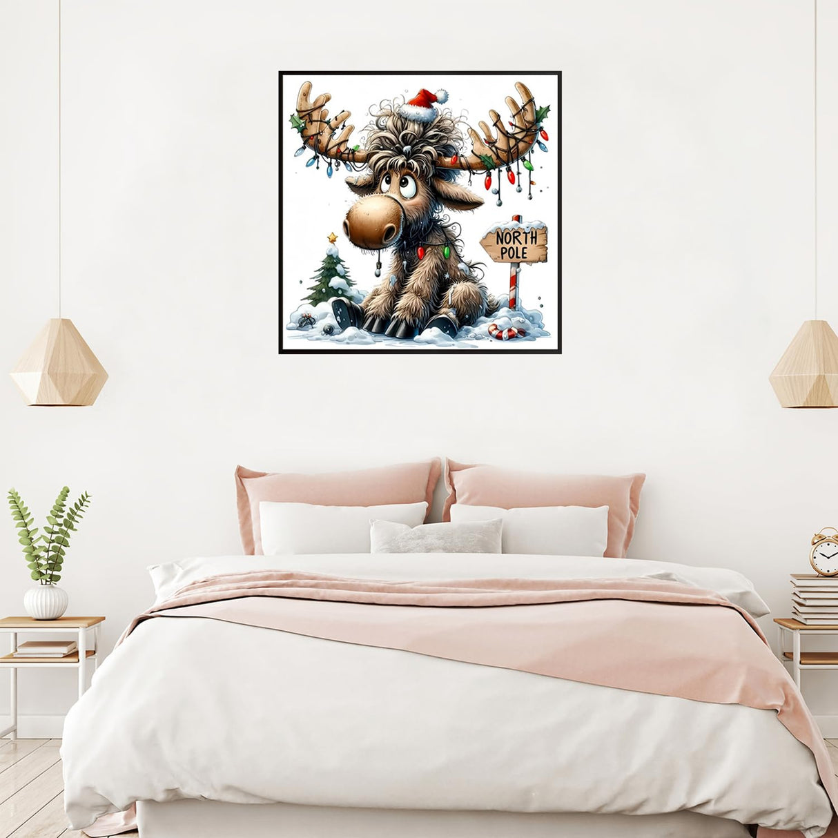 YQFCZDQ Winter Christmas Diamond Art Kits for Adults,DIY Cute Deer 5D Diamond Painting Kits Round Diamond Dots for Beginners,Full Drill Paint with Diamonds Pictures Gem Art Home Decor 13.78 x 13.78 In YQFCZDQ