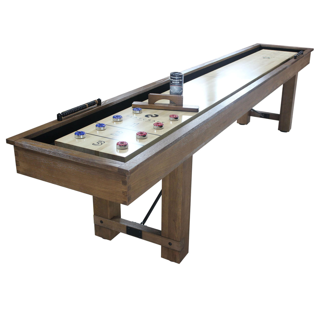 Playcraft Montauk Pecan 12' Shuffleboard Table Playcraft