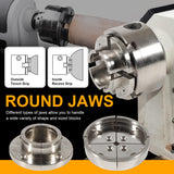 4 Inch Wood Lathe Chuck Set 1" x 8 tpi, Self Centering 4 Jaw Wood Turning Chuck set with 3 frequently used types of Jaws Deargooday
