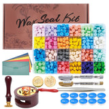 iTERYOU Wax Seal Kit - 624Pc Stamp Kit with 24 Colors, Spoon, 10 Tea Candles, Warmer, Pen Iteryou