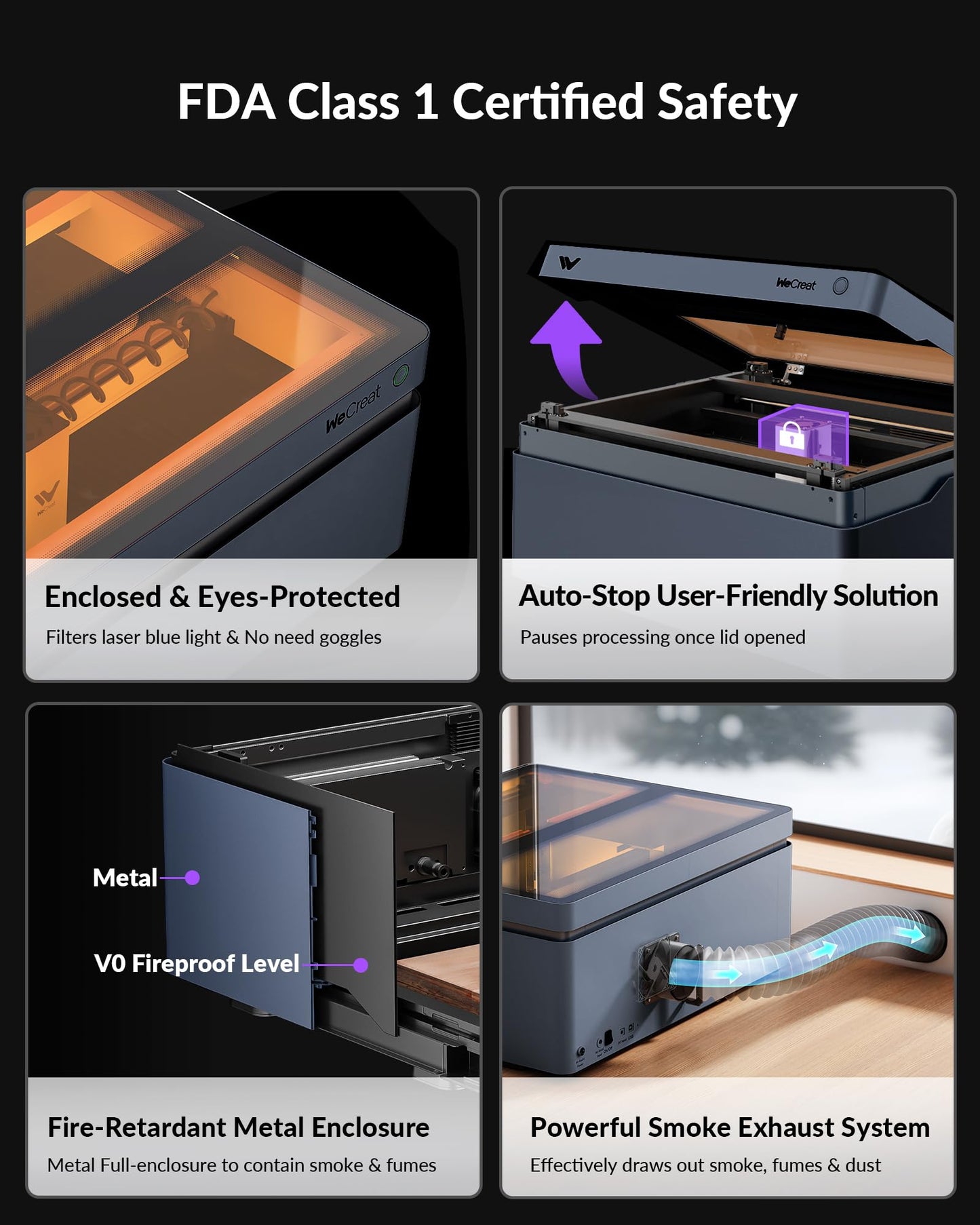 WECREAT Vision 40W Laser Engraver and Cutter Machine with 2W Infrared Laser Module, Auto Conveyor Feeder, Fume Extractor, 4-in-1 Rotary, Air Assist, Laser Bed for Jewelry Acrylic Wood Metal Leather