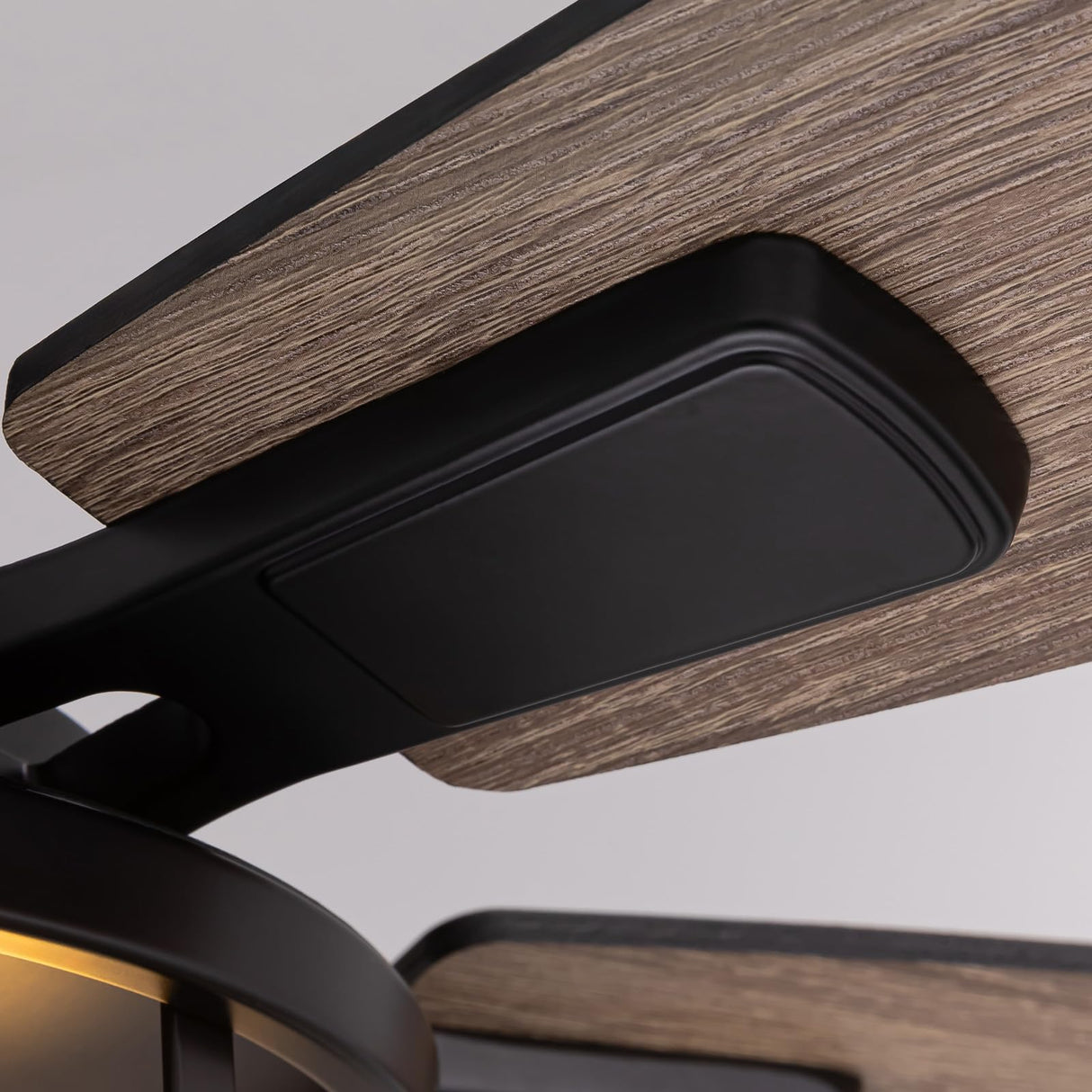 46 Inch Flush Mount Ceiling Fans with Lights and Remote Control, Low Profile Farmhouse Ceiling Fan for Bedroom Living Room and Patio, Black Caged Ceiling Fan for Indoor and Outdoor LuminFan