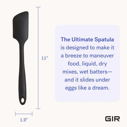 Get It Right Premium Silicone Spatula | Heat Resistant up to 550°F | Seamless, Nonstick Kitchen Spatulas for Cooking, Baking, and Mixing | Ultimate - 11 IN, Black