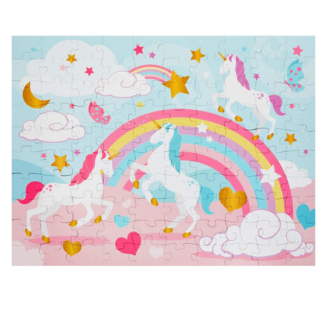 Blue Panda Giant Unicorn Floor Puzzle for Kids - 100 Pieces, 2.3 x 3 Feet, Large Rainbow Unicorn Jigsaw Puzzle for Girls and Boys BLUE PANDA