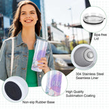 Wzaytia Glitter Sublimation Tumblers 20 Oz Skinny Straight, 8 Pack Sublimation Glitter Shimmer Tumbler Blanks, Individually Boxed Stainless Steel Glitter Tumblers, White Wzaytia