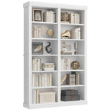 Garvee 74.5" Tall Bookshelf with Double Storage, 6-Tier Large Bookshelf, Double Wide Bookshelves w/ 12 Cubbies, Wide Freestanding Bookcases for Livingroom Office Library (White, 74.5"H*46.1"W*12.4"D) Garvee