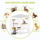 Large Cat Cage,Cat Cage Enclosure Indoor DIY Cat Playpen Detachable Metal Wire Kennels Crate Large Exercise Place Ideal, for 1-4 Cats,Ferret, Chinchilla, Rabbit, Small Animals Generic