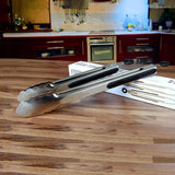 Hotec Stainless Steel Kitchen Tongs Set of 2 - 9" and 12", Locking Metal Food Tongs Non-Slip Grip HOTEC