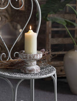 Hand Crafted Wooden Candle Holders Pillar, Candle Holders for Candlesticks, Farmhouse Shabby Chic Candle Holders for Home Living Room, Candle Centerpieces for Tables (5.7" x 5.7" x 4.7") SOFE