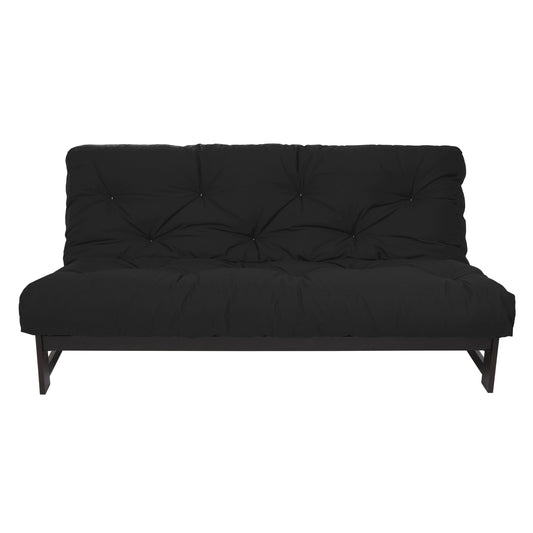 Trupedic x Mozaic - 10 inch Full Size Dual Gel Futon Mattress (Frame Not Included) | Basic Midnight Black | Great for Kid's Rooms or Guest Areas - Many Color Options