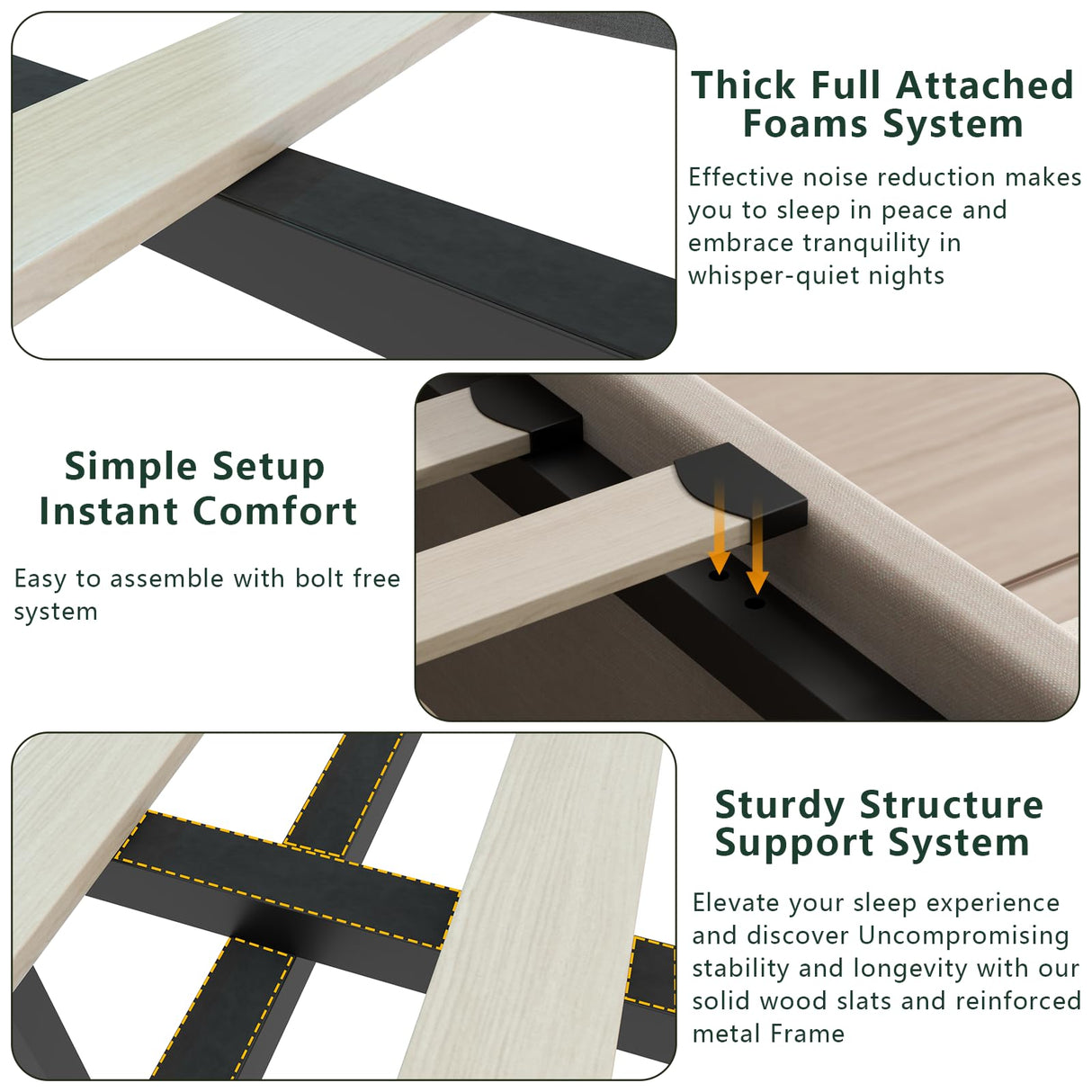 Loomie Upholstered Queen Bed Frame with Lift-Up Storage, LED Lights & Charging Station in Beige Loomie