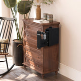 Biometric Slider Gun Safe for Handgun,Hidden Fingerprint Gun Safe Box for Home Nightstand Desk Bedside,Wall Mounted Lock Quickly Access Sliding Door Pistol safes,PIN Code Key PATRON