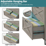 Lateral File Cabinet 2 Drawer File Cabinet with Charging Station for Legal/Letter/A4 Size Hanging Files, Modern Farmhouse Large Wood File Storage Cabinet for Home Office Furniture(Washed Gray) Vabches