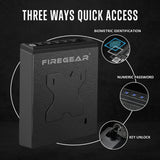 FIREGEAR Gun Safe Biometric Pistol Safe, Quick Access Handgun Safe, Safes for Handgun with Fingerprint, PIN Code, KEY, Mounted Nightstand and Gun Lock FIREGEAR